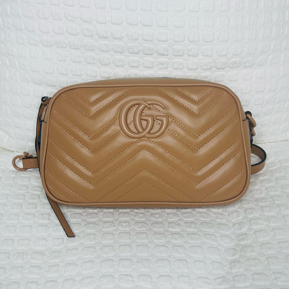 Gucci Small Marmont Chain Shoulder Bag - Monochrome Rose Beige (Limited Edition) - Picture 2 of 14